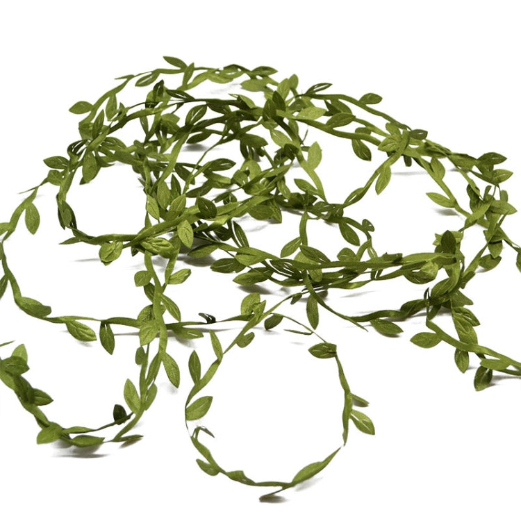 10 PCS Cloth Leaf Garland Decoration Accessories Green Leaf Cane Leaf Simulation DIY Garland Material, Size:5 Meters