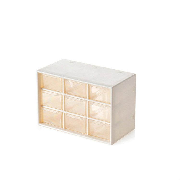 9-grid Transparent Jewelry Box Home Simple Drawer Storage Box