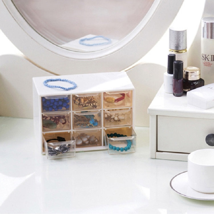 9-grid Transparent Jewelry Box Home Simple Drawer Storage Box