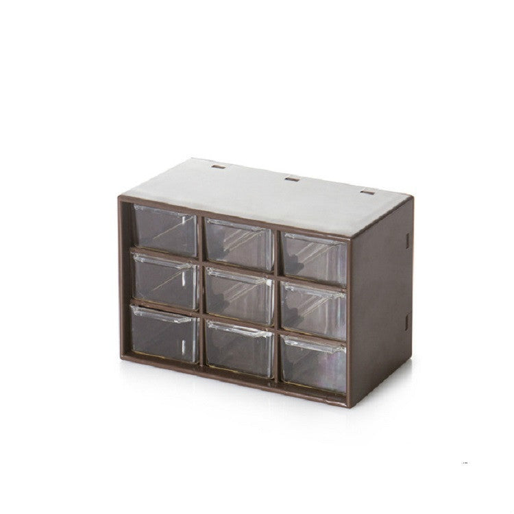 9-grid Transparent Jewelry Box Home Simple Drawer Storage Box