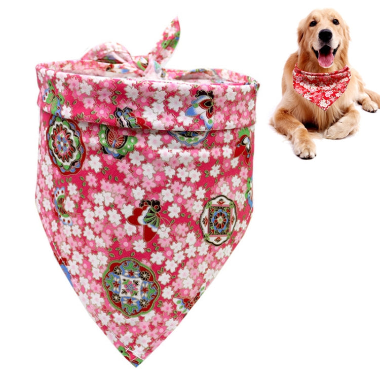 2 PCS Japanese Style Pet Triangle Towel Dog Saliva Towel Scarf