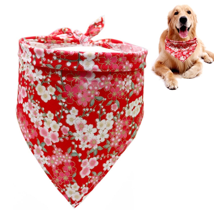 2 PCS Japanese Style Pet Triangle Towel Dog Saliva Towel Scarf