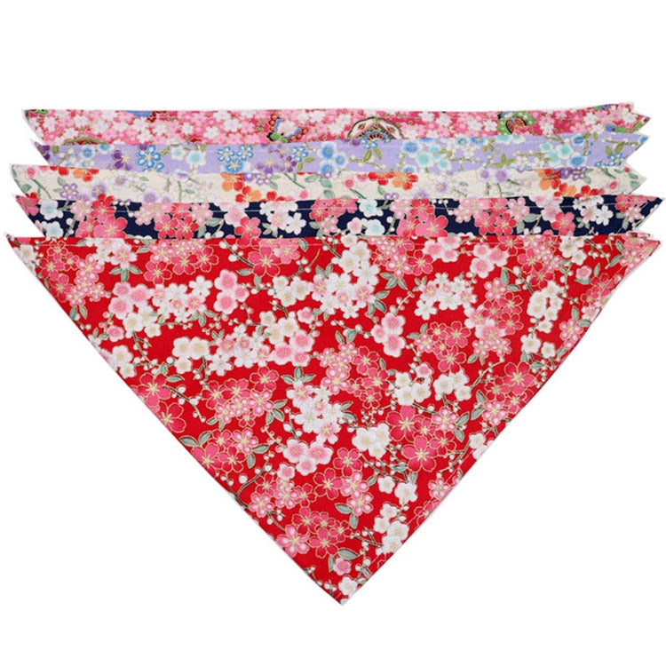 2 PCS Japanese Style Pet Triangle Towel Dog Saliva Towel Scarf