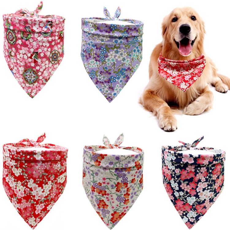 2 PCS Japanese Style Pet Triangle Towel Dog Saliva Towel Scarf