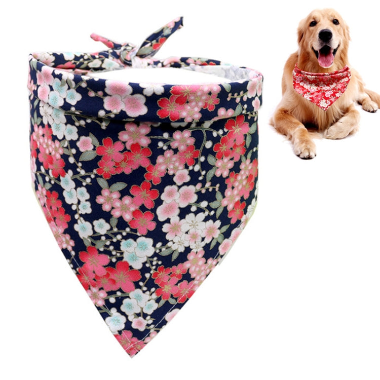 2 PCS Japanese Style Pet Triangle Towel Dog Saliva Towel Scarf