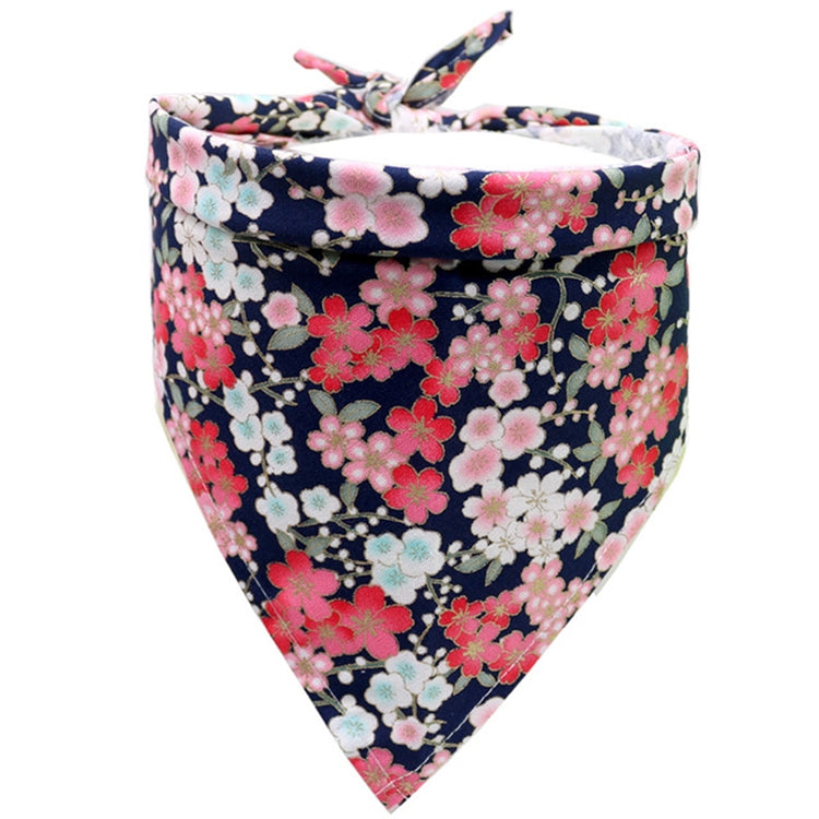 2 PCS Japanese Style Pet Triangle Towel Dog Saliva Towel Scarf