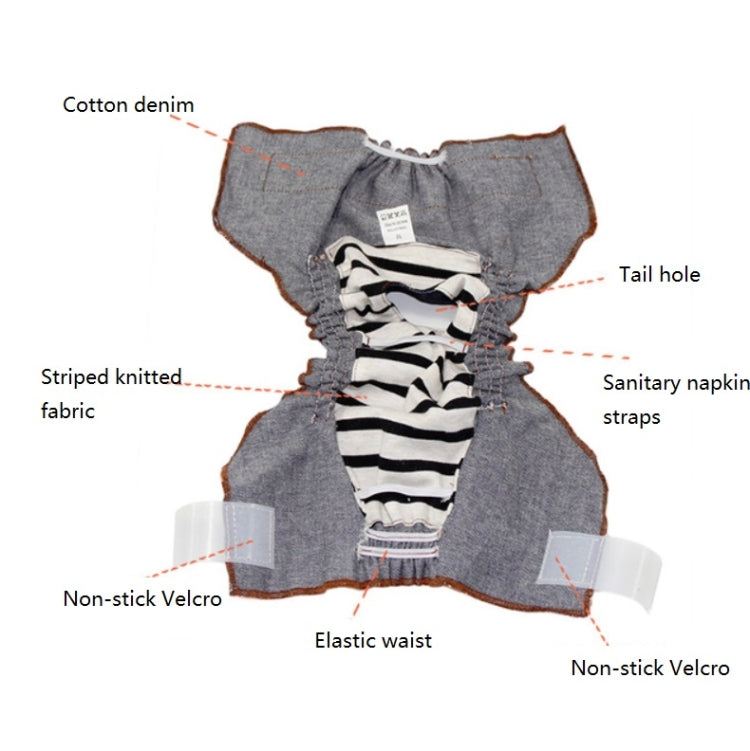 Anti-sorrow Female Dog Physiological Pants Urine-proof And Wet Pet Leak-proof Underwear, Size:S