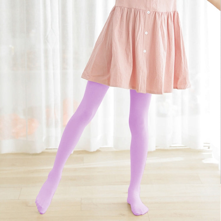 Spring Summer Baby Stockings Ballet Dance Socks Siamese Children Pantyhose High Elastic Training Girls Bottoming Socks, Color:light purple