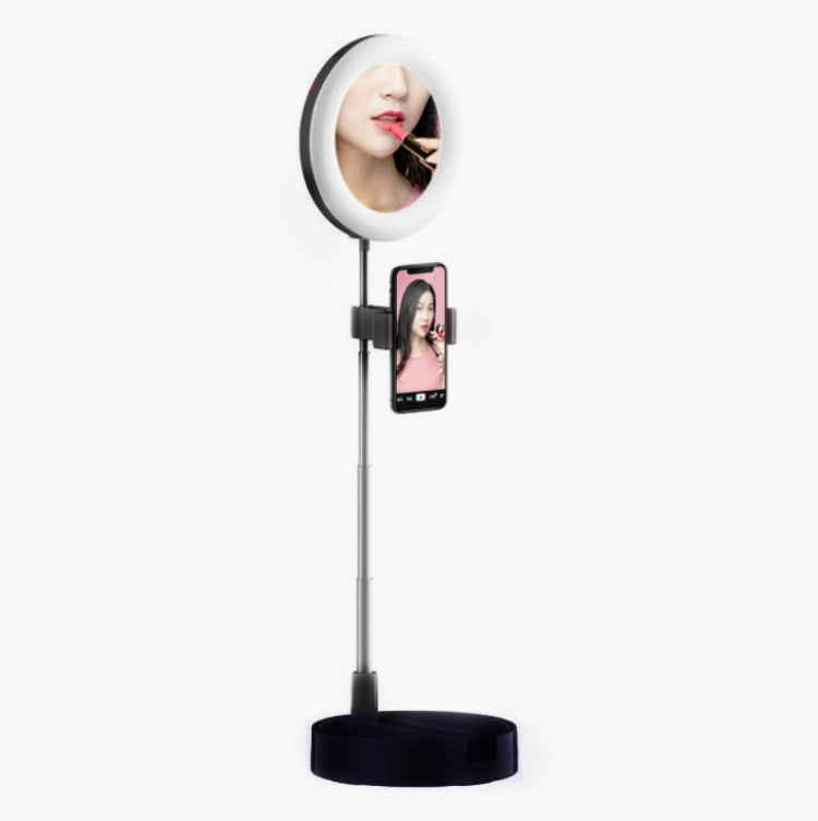 Retractable Foldable Live Selfie Beauty Integrated Fill Light Lamp Bracket(Black)
