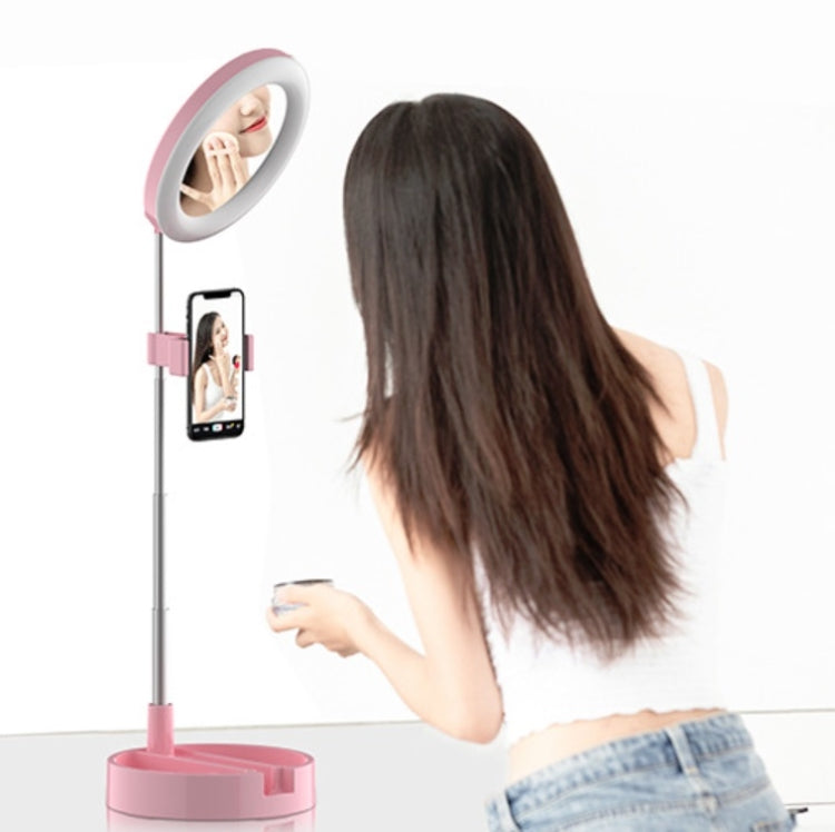 Retractable Foldable Live Selfie Beauty Integrated Fill Light Lamp Bracket(Black)