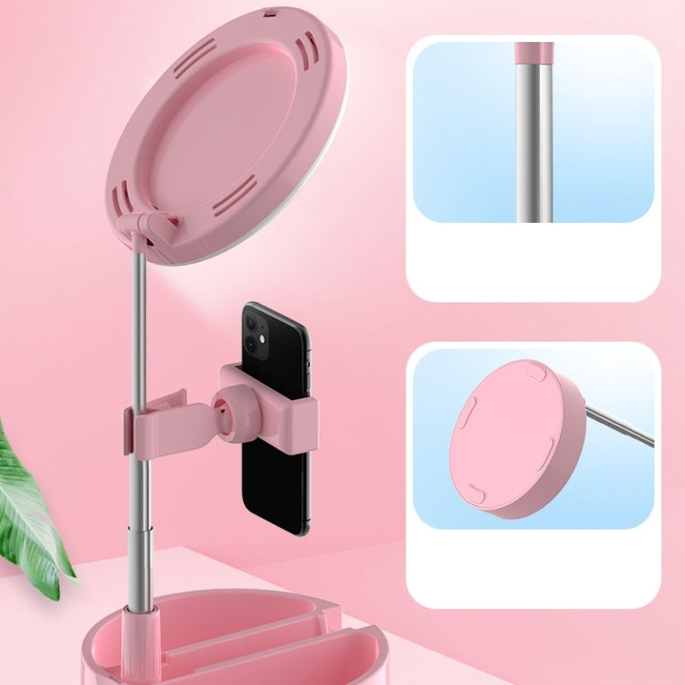 Retractable Foldable Live Selfie Beauty Integrated Fill Light Lamp Bracket(Black)