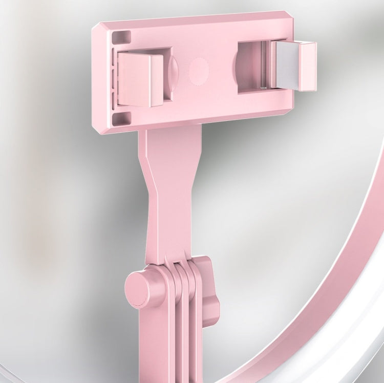 Mobile Phone Live Broadcast Foldable LED Ring Integrated Selfie Beauty Floor-mounted Light Lamp Bracket