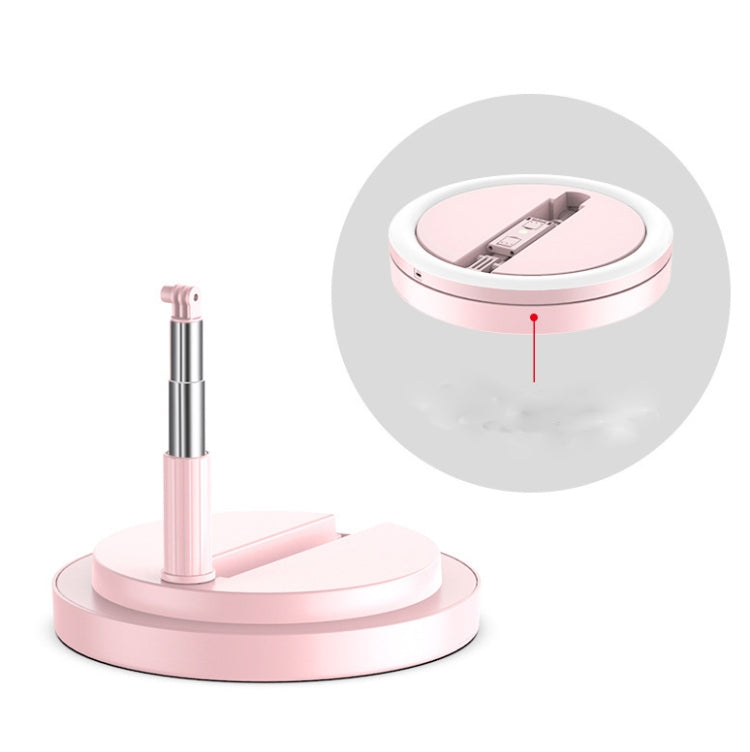Mobile Phone Live Broadcast Foldable LED Ring Integrated Selfie Beauty Floor-mounted Light Lamp Bracket