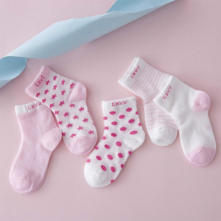 5 Pairs Cute Cartoon Socks Infant Toddler Soft Cotton Comfortable Ankle Socks, Size:M