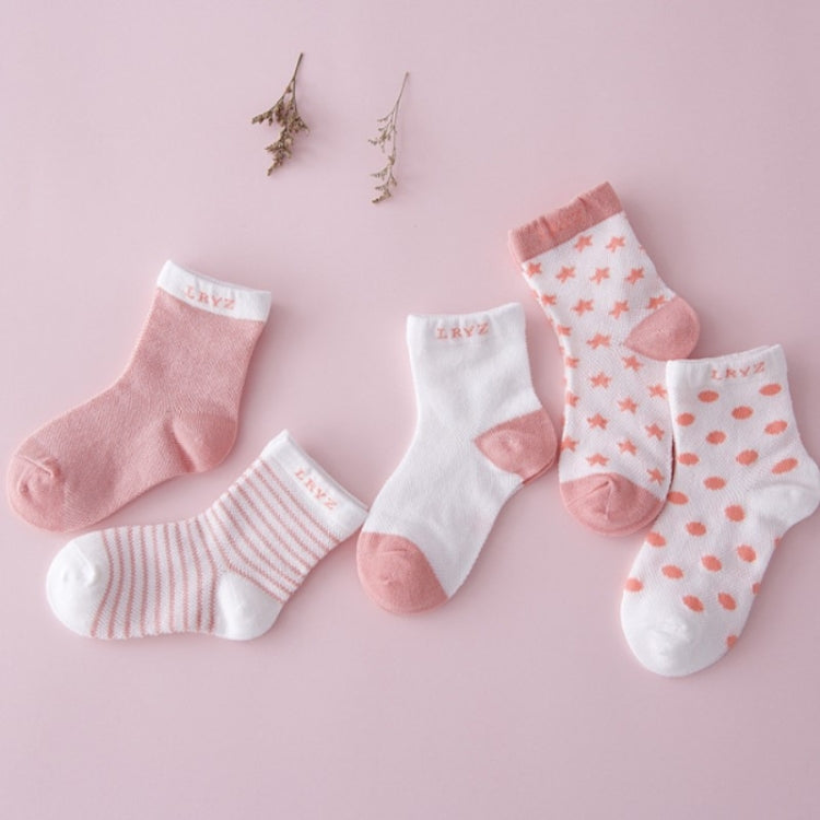 5 Pairs Cute Cartoon Socks Infant Toddler Soft Cotton Comfortable Ankle Socks, Size:M