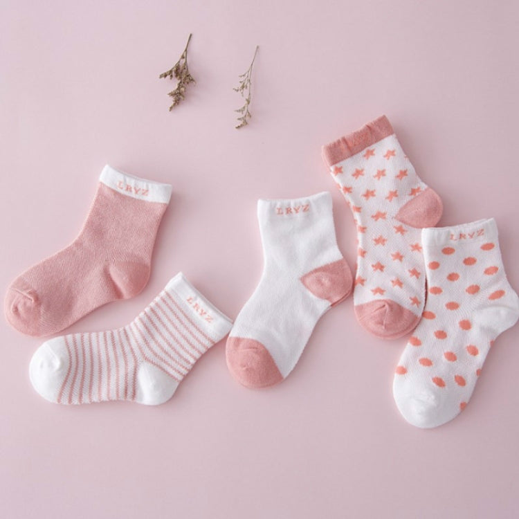5 Pairs Cute Cartoon Socks Infant Toddler Soft Cotton Comfortable Ankle Socks, Size:M