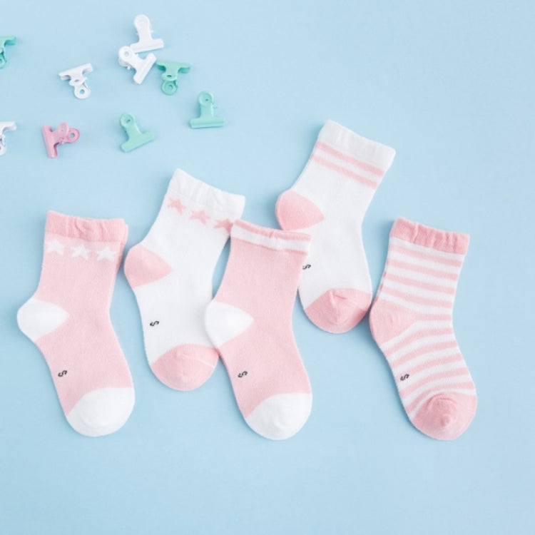 5 Pairs Cute Cartoon Socks Infant Toddler Soft Cotton Comfortable Ankle Socks, Size:M