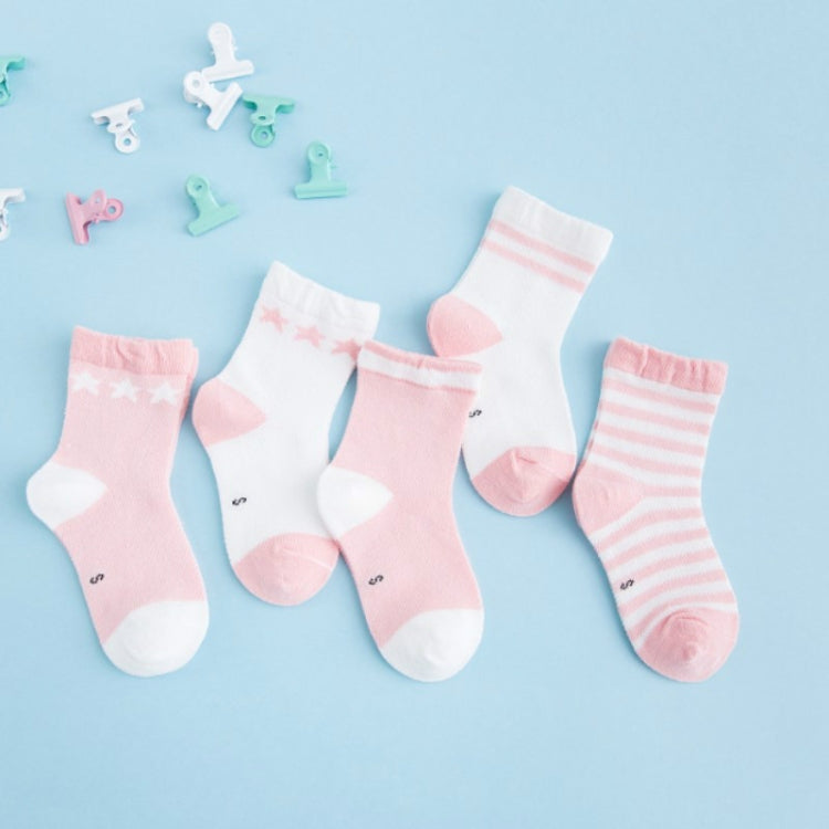 5 Pairs Cute Cartoon Socks Infant Toddler Soft Cotton Comfortable Ankle Socks, Size:M