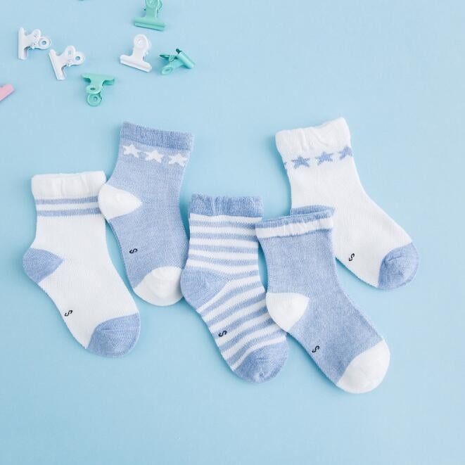 5 Pairs Cute Cartoon Socks Infant Toddler Soft Cotton Comfortable Ankle Socks, Size:M