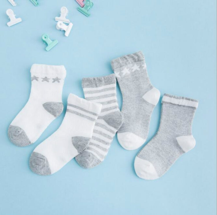5 Pairs Cute Cartoon Socks Infant Toddler Soft Cotton Comfortable Ankle Socks, Size:L