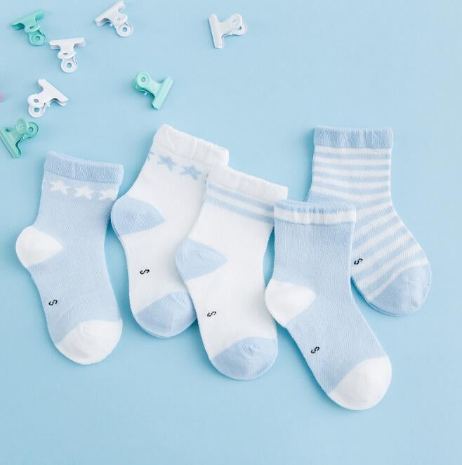 5 Pairs Cute Cartoon Socks Infant Toddler Soft Cotton Comfortable Ankle Socks, Size:L