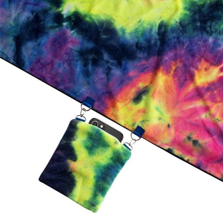 Tie-Dyed Microfiber Recliner Cover Beach Chair Towel Backpack Beach Towel, Size: 210 x 75cm