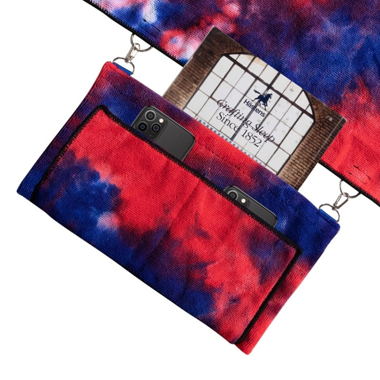 Tie-Dyed Microfiber Recliner Cover Beach Chair Towel Backpack Beach Towel, Size: 210 x 75cm