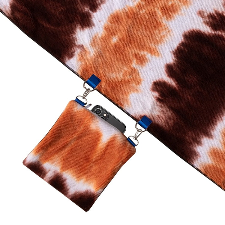 Tie-Dyed Microfiber Recliner Cover Beach Chair Towel Backpack Beach Towel, Size: 210 x 75cm