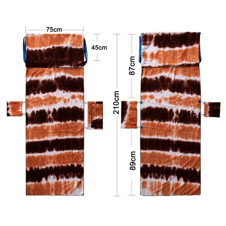 Tie-Dyed Microfiber Recliner Cover Beach Chair Towel Backpack Beach Towel, Size: 210 x 75cm