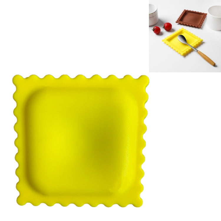 3 PCS Biscuit Shape Desktop Silicone Heat Insulation Anti-Scalding Soup Spoon Pad