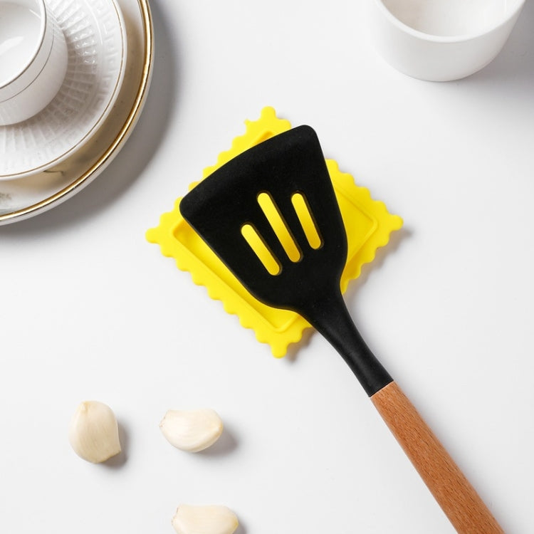 3 PCS Biscuit Shape Desktop Silicone Heat Insulation Anti-Scalding Soup Spoon Pad