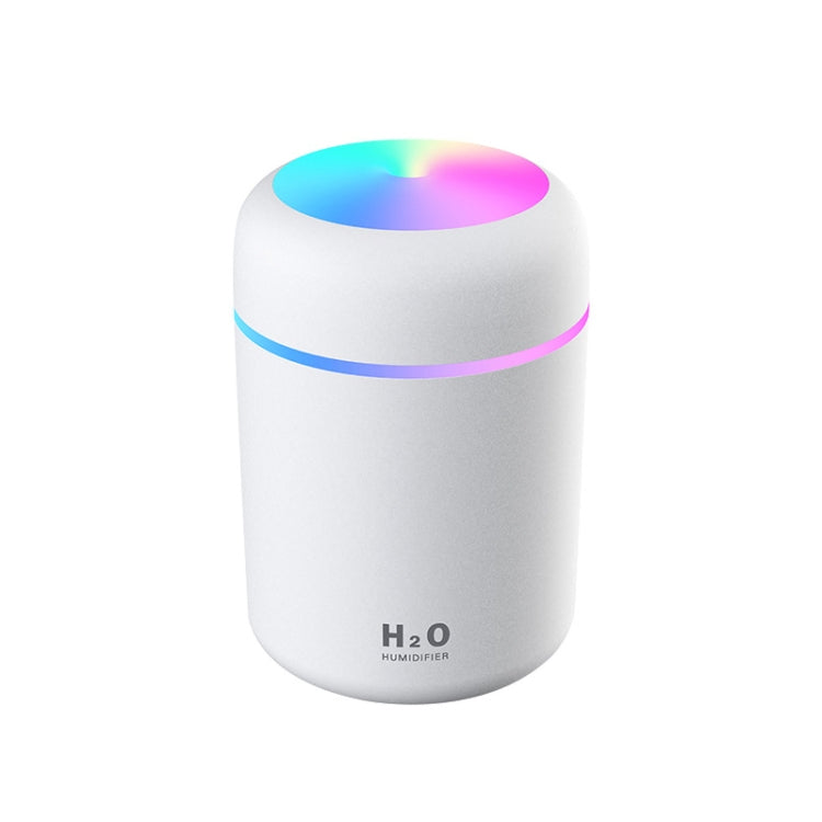 Dq-107 Mini Car Atomizer Colorful Light Water Instrument Meter Air Humidifier(White)