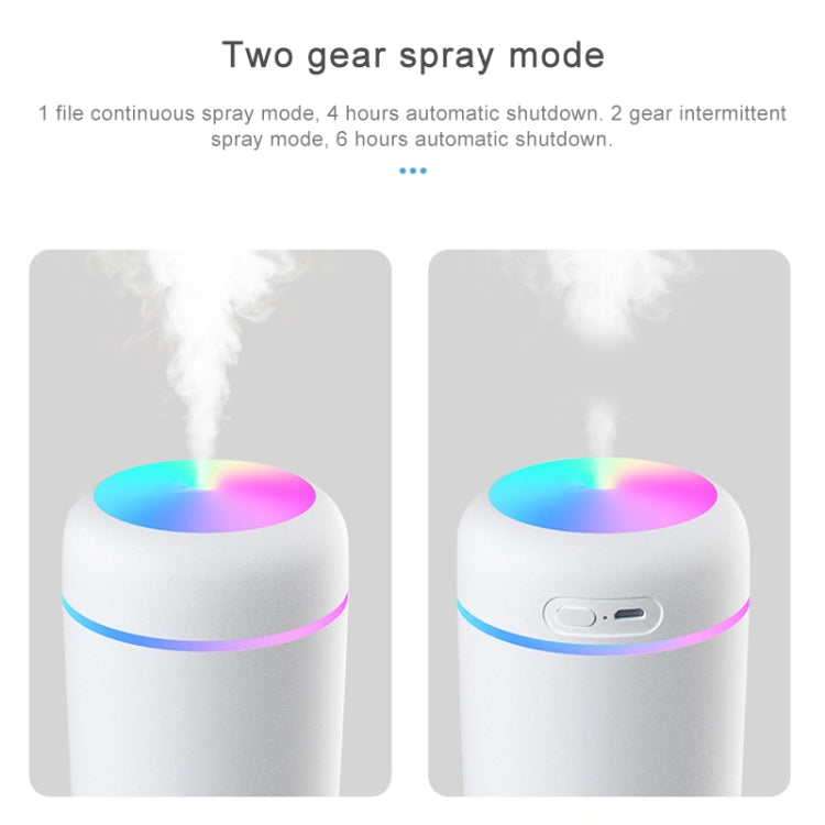 Dq-107 Mini Car Atomizer Colorful Light Water Instrument Meter Air Humidifier(White)