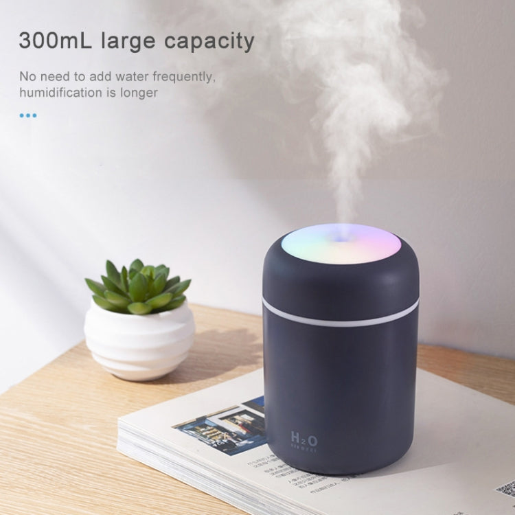 Dq-107 Mini Car Atomizer Colorful Light Water Instrument Meter Air Humidifier(White)
