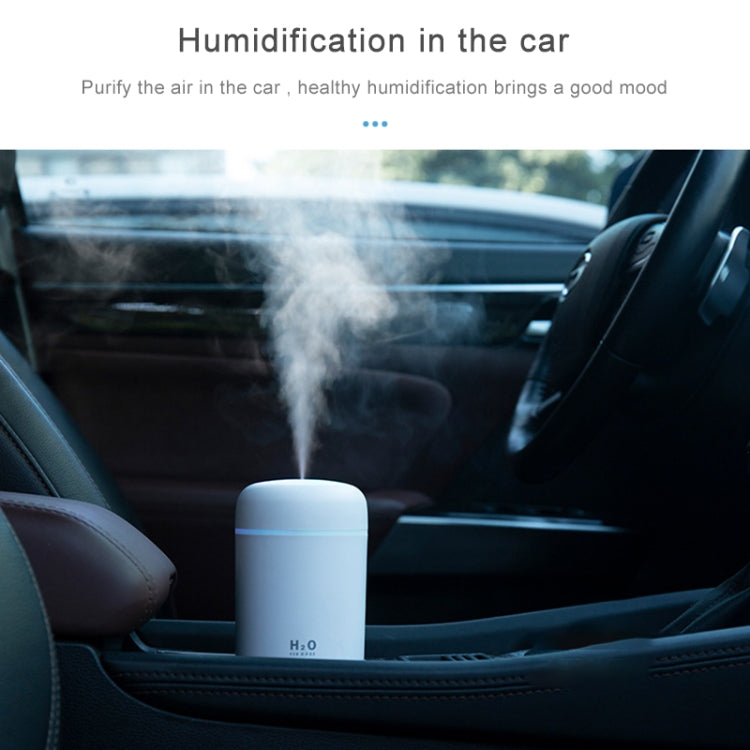 Dq-107 Mini Car Atomizer Colorful Light Water Instrument Meter Air Humidifier(White)