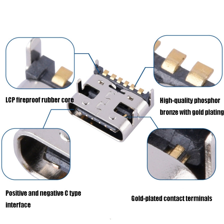 10 PCS Usb Type-C Charging Socket