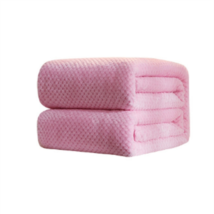Thicken Solid Color Mesh Pineapple Flannel Blanket Coral Fleece Air Conditioning Sofa Cover Winter Warm Sheets Easy Wash Faux Fur Blankets, Size:150x200cm