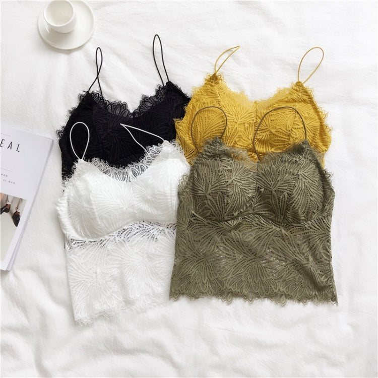 Slim Strap Lace Bra Vest Small Sexy Beautiful Back Girl Suspenders, Size: Free Size