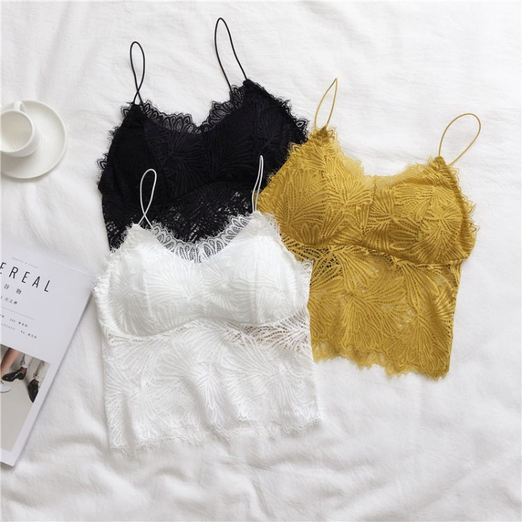 Slim Strap Lace Bra Vest Small Sexy Beautiful Back Girl Suspenders, Size: Free Size