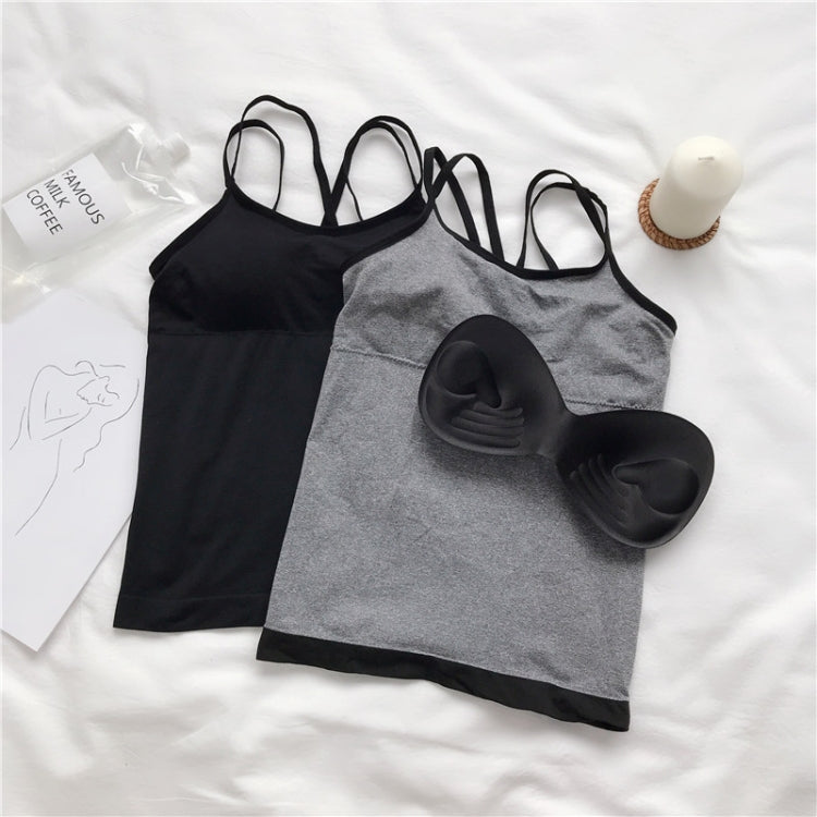 Slim Back V Lace Underwear Gathers Base With Chest Pad And Beautiful Back Camisole, Size: Free Size