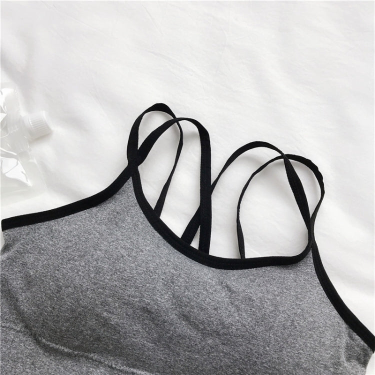Slim Back V Lace Underwear Gathers Base With Chest Pad And Beautiful Back Camisole, Size: Free Size