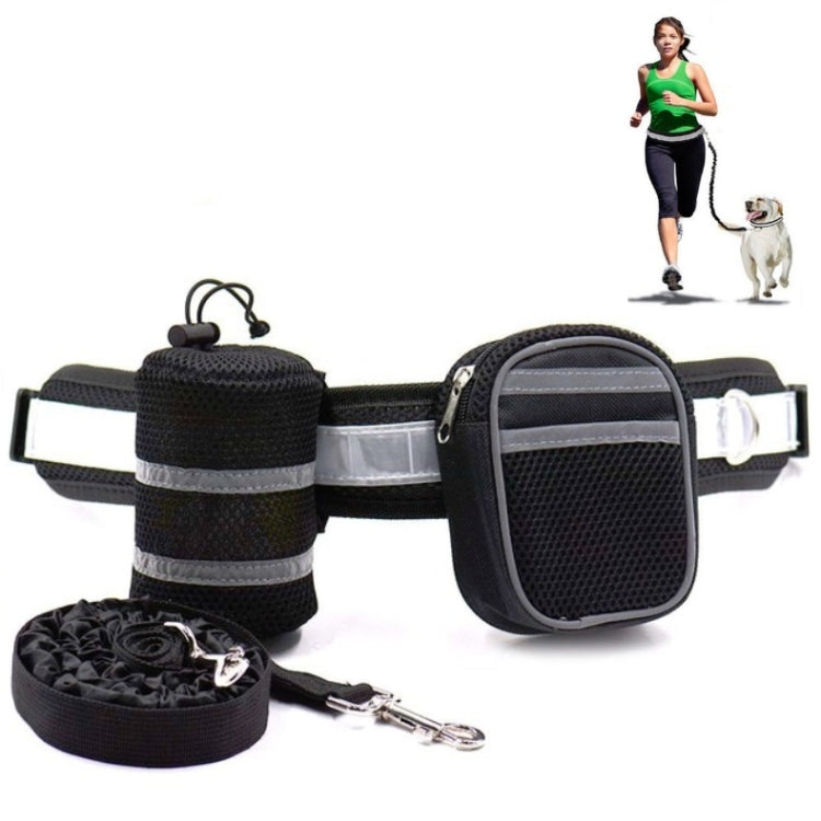 Dog Running Reflective Adjustable Belt Traction Rope with Small Bag, Specification:4-Piece Set