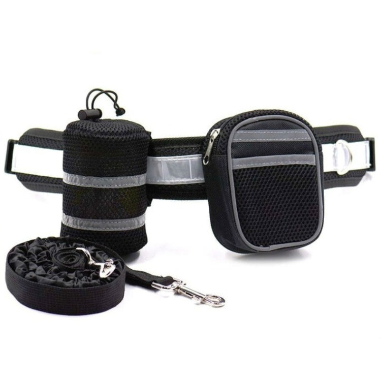 Dog Running Reflective Adjustable Belt Traction Rope with Small Bag, Specification:4-Piece Set