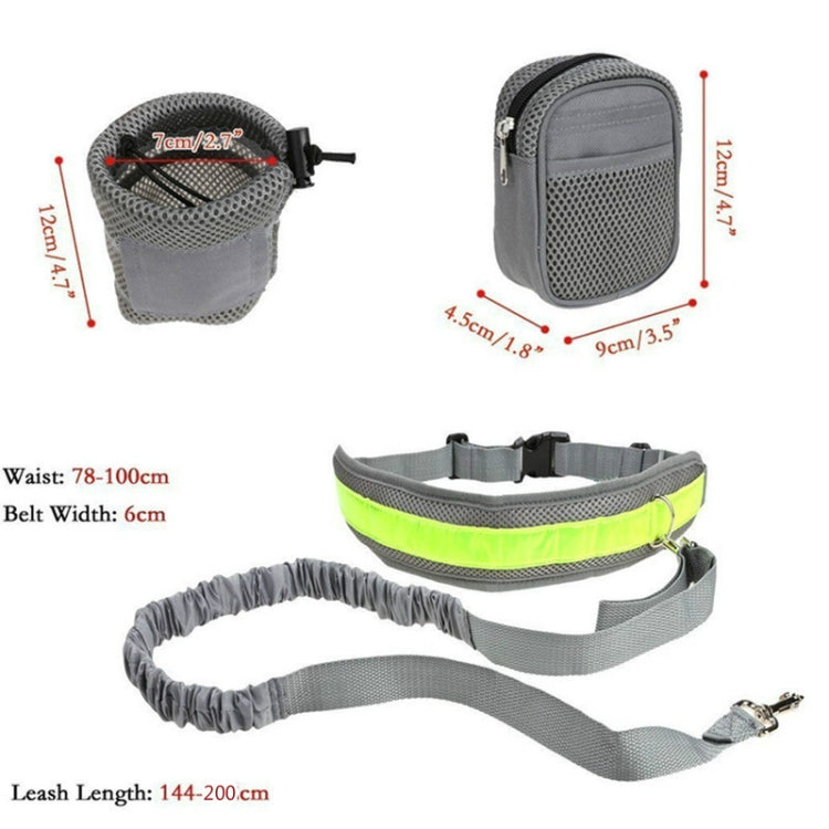 Dog Running Reflective Adjustable Belt Traction Rope with Small Bag, Specification:4-Piece Set