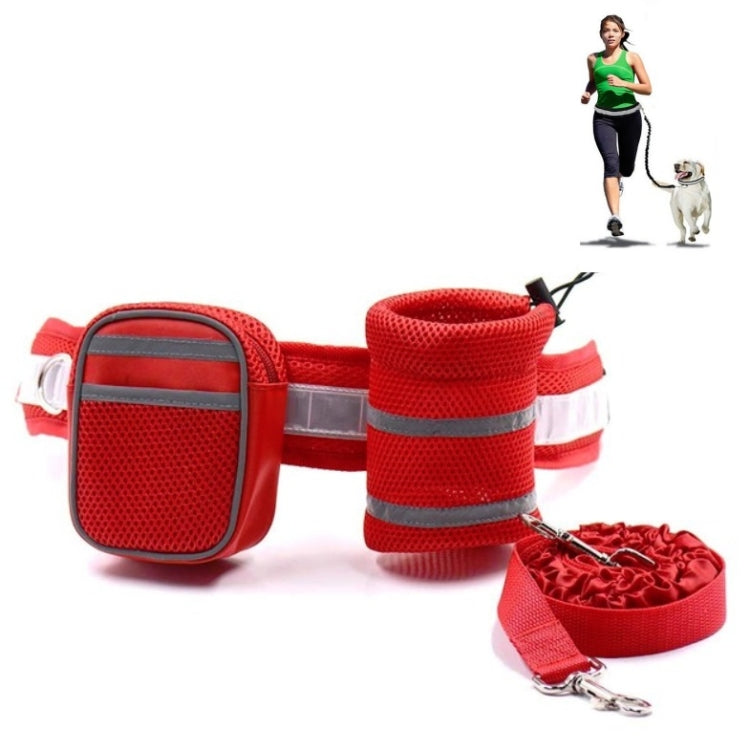 Dog Running Reflective Adjustable Belt Traction Rope with Small Bag, Specification:4-Piece Set