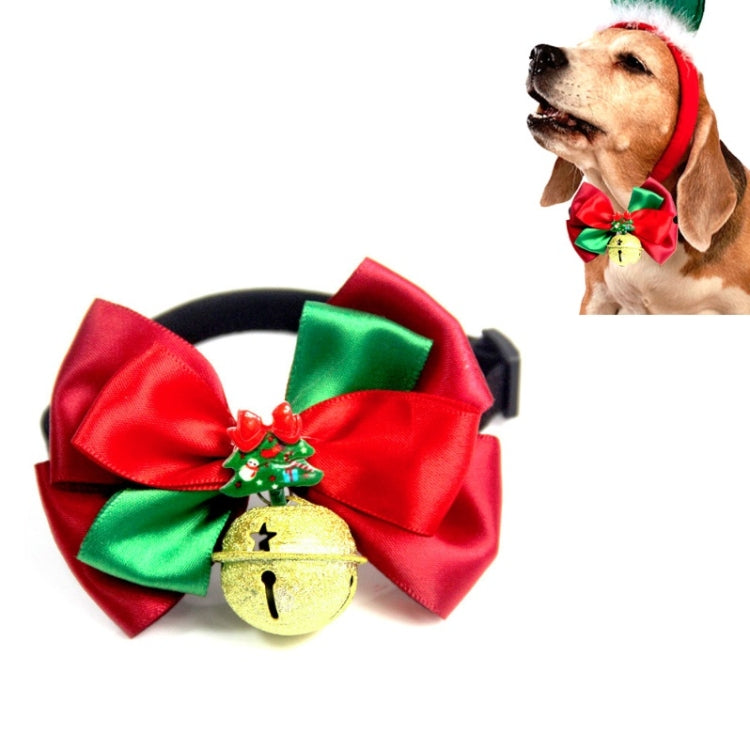 3 PCS Christmas Pet Bow Tie with Big Bell Non-Slip Adjustment Belt, Model:BS009