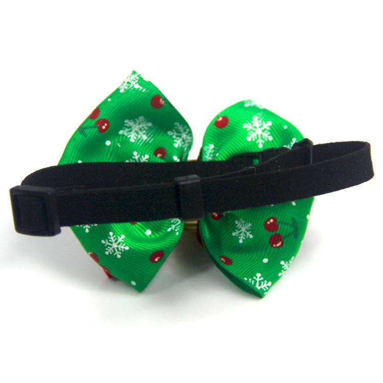 3 PCS Christmas Pet Bow Tie with Big Bell Non-Slip Adjustment Belt, Model:BS009