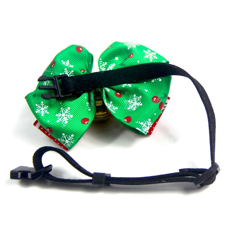 3 PCS Christmas Pet Bow Tie with Big Bell Non-Slip Adjustment Belt, Model:BS009