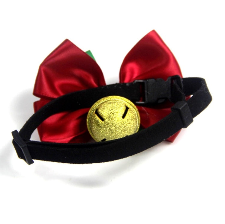 3 PCS Christmas Pet Bow Tie with Big Bell Non-Slip Adjustment Belt, Model:BS009