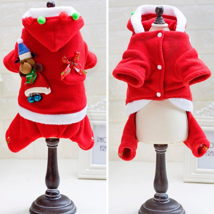 Pet Santa Dress Up Warm Small & Medium Dog Clothes, Size: S